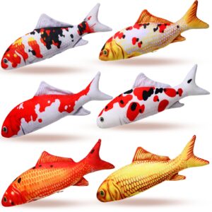 barydat 6 pcs 12 inch fish plush toy pillow soft fish cushion pillow fish stuffed animal realistic fish stuffed carp toy for cat pets or kids birthday gifts