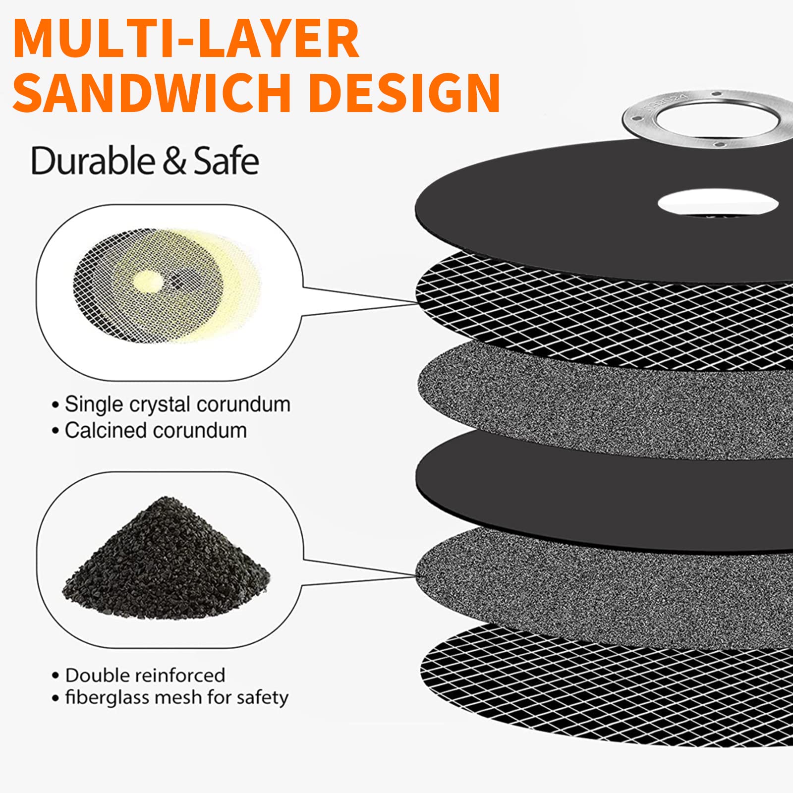 SI FANG 2 Inch Die Grinder Cut-Off Wheel and 3/8in Arbor Hole 1/4in Stem Mounting Mandrel Holder Accessories, for Air Grinders Drill Rotary Tool, Mini Metal Cutting Wheels Cutter Discs 11 Pack Set