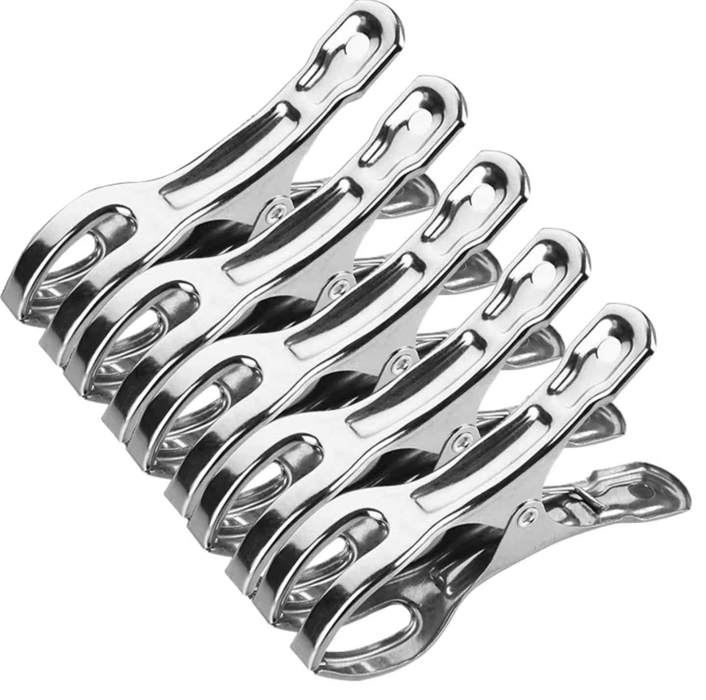 Outdoor Heavy Duty Clothes Clip Large Stainless Steel Quilt Clip, Beach Towel Clip, Curtain Clip, A Set of 5.Big Beach Chair Towel Clips,Clamp for Quilt,Outdoor Light Clips