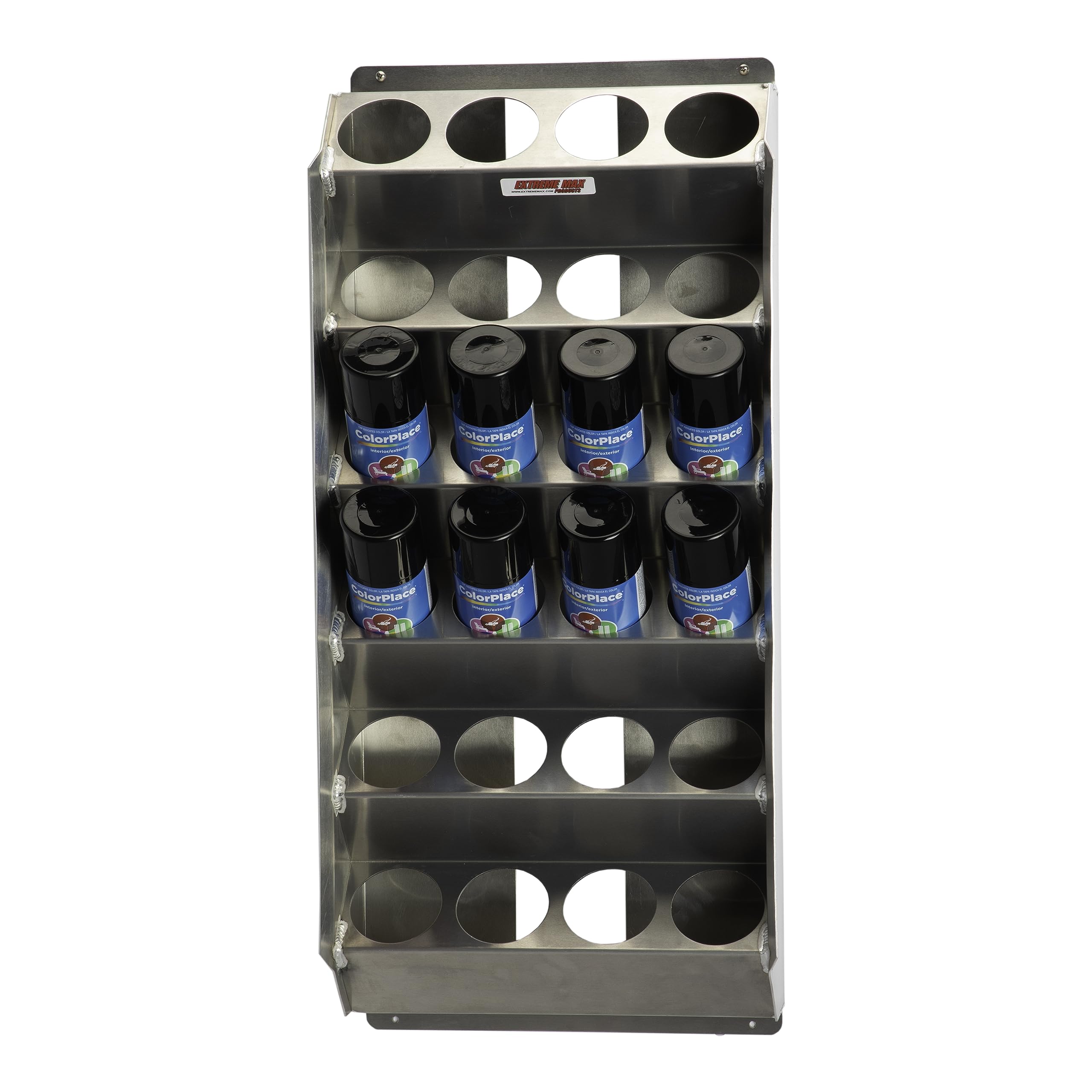 Extreme Max 5001.6225 Angled 24-Can Aluminum Aerosol Rack