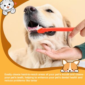 Tioncy 100 Pcs Dog Toothbrush Bulk from Large to Small Long Handle Dog Cat Pet Toothbrush with Soft Single Head Puppy Dog Tooth Brush Pet Cat Tooth Brush for Teeth Cleaning, 7 Colors