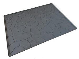 17" x 23" kitchen under sink waterproof protection mat for cabinets, drawers and countertops; anti-slip silicone