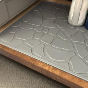 17" x 23" Kitchen Under Sink Waterproof Protection Mat for Cabinets, Drawers and Countertops; Anti-Slip Silicone