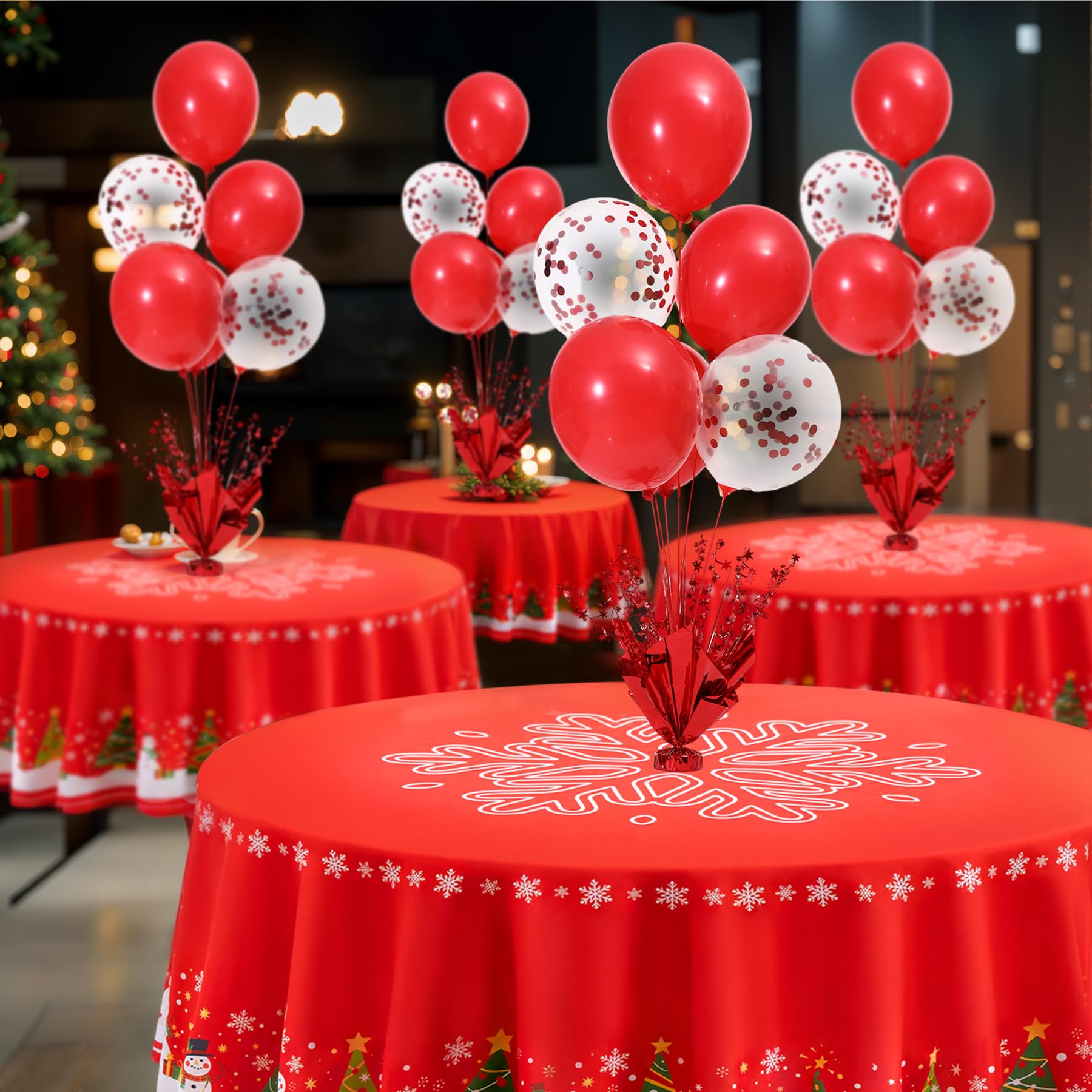 Besutolife 2 Sets Red Balloon Centerpieces for Tables, Balloons Stand Kit Red Party Decorations for Birthday Party Wedding Bridal Shower Anniversary