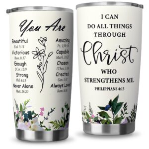 niduilef christian gifts for women-stainless steel 20oz tumbler inspirational religious gifts- christian faith jesus god bible verse gifts