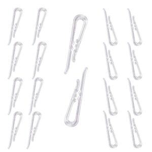 yiiin 1.5 inch/38mm u shape plastic alligator clips clothespins garment shirt folding clips transparent clothes pins clear shirt clips with teeth 120pcs for folding ties shirts hold garments in place