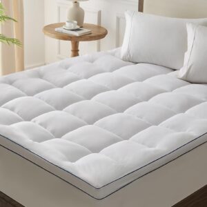 homemate mattress cover, full xl, breathable cooling topper, white