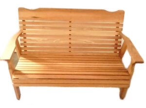 kilmer creek 4' natural cedar patio bench, amish crafted