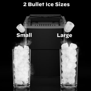 Silonn Smart Countertop Ice Maker, Compact Wi-Fi Ice Maker with App Control, 9 Cubes in 6 Mins, 26 lbs per Day, 2 Ice Cube Sizes, Portable Ice Maker with Self-Cleaning for Kitchen/Office/RV