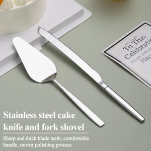 Evanda Wedding Cake Knife and Server Set, Cake Cutte Pie Server for Everyday, Wedding and Birthdays, Dishwasher Safe