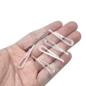 YiIin 1.5 inch/38mm U Shape Plastic Alligator Clips Clothespins Garment Shirt Folding Clips Transparent Clothes Pins Clear Shirt Clips with Teeth 120Pcs for Folding Ties Shirts Hold Garments in Place