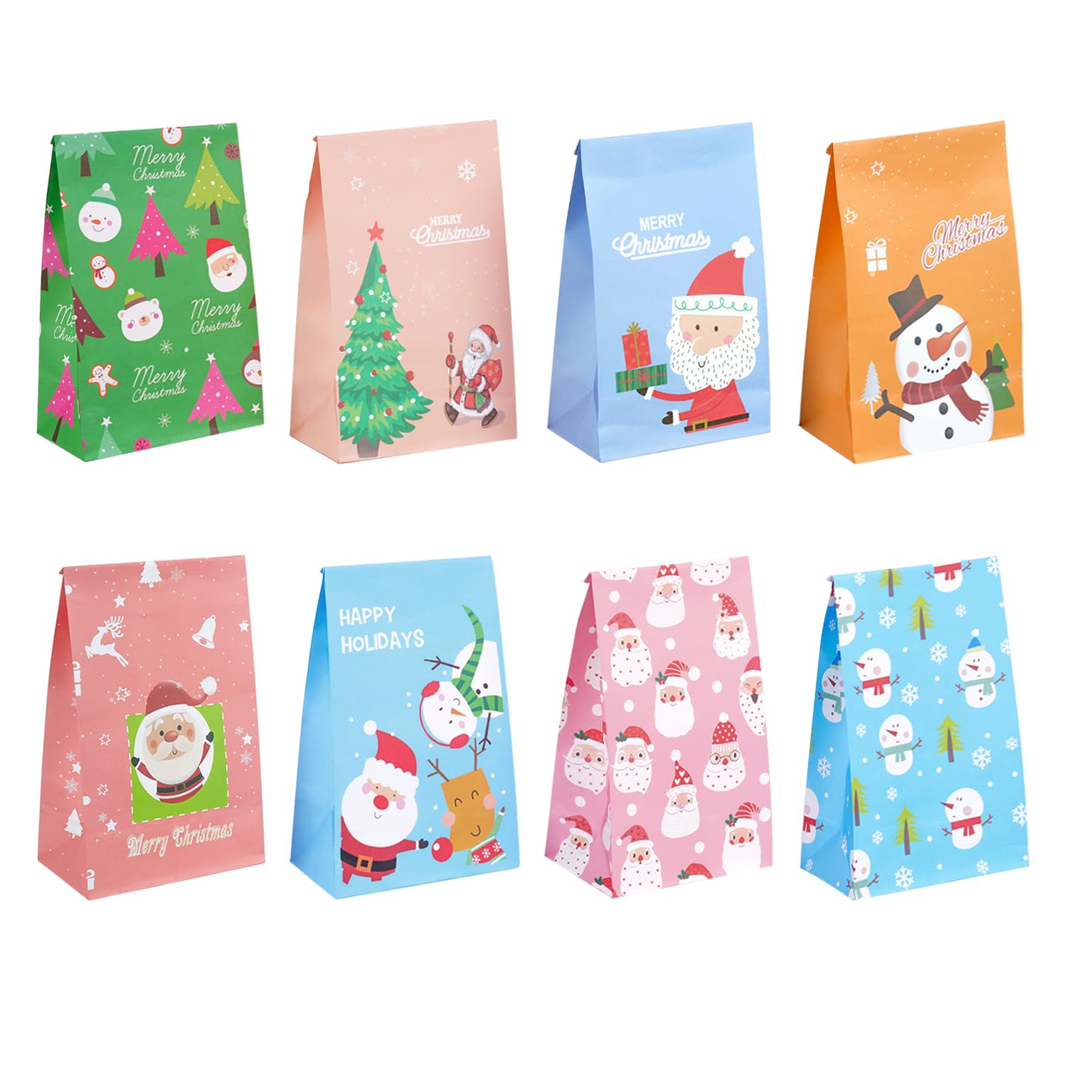 ysmile 24 ct Christmas Treat Bag, Small Xmas Gift for Goodie Wrap, Christmas Party Favor 9"