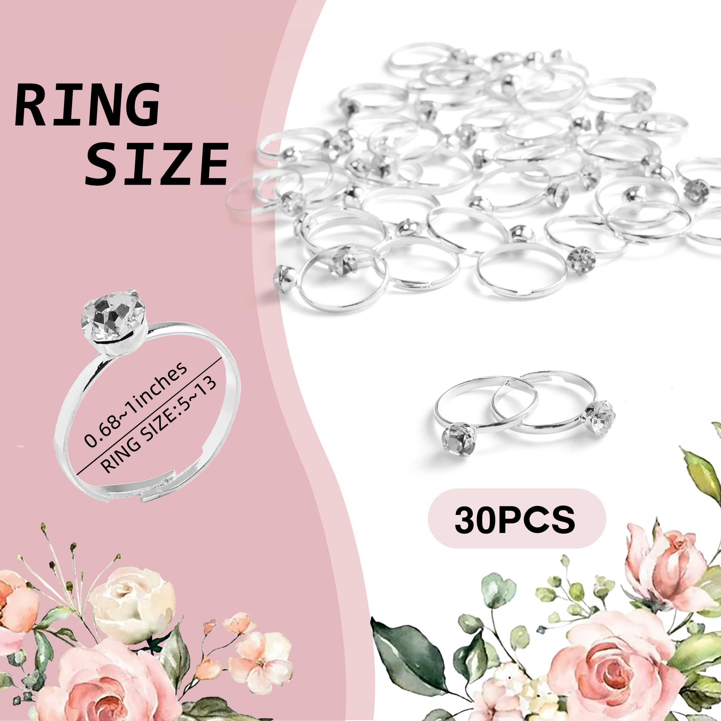 Bridal Shower Ring Game, Ring Hunt Bridal Shower Game 30 fake rings, bridal shower decorations, wedding games, bachelorette party games for guests - RH02