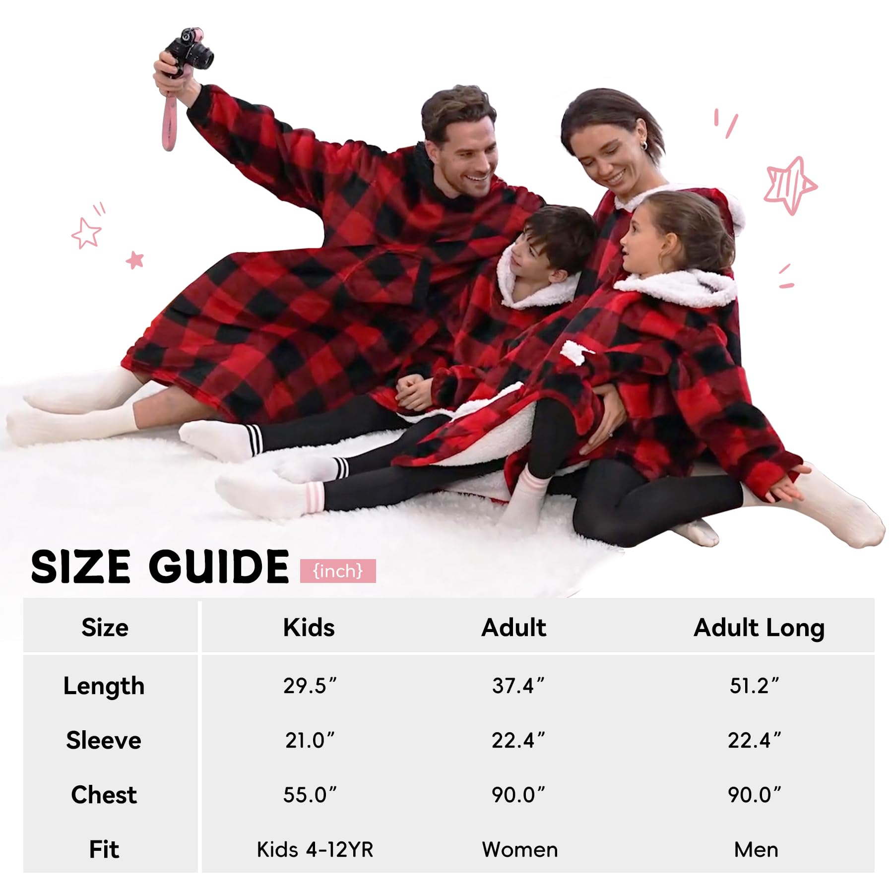 Zando Blanket Hoodie for Kids Cat Blanket Hoodie Wearable Blanket Kids Oversized Blanket Hoodie Sweatshirt Blanket Comfy Blanket Hoodie Kids Cozy Warm Sherpa Blanket with Pocket Cute Gifts for Girls