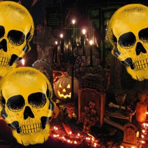 30.2" Halloween Skull Balloons - 8PCS Golden Skeleton Foil Balloon Halloween Day of Death Spooky Birthday Party Decoration Supplier