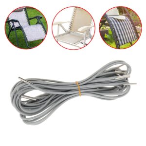 WeiLaiKeQi 4X Replacement Cord for Zero Gravity Chair Chair Repair Cord Recliners Elastic Cord Laces for Outdoor Camping Chair Lounge Chairs, Silver Gray