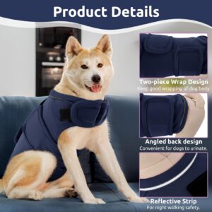 ASENKU Comfort Dog Jacket, Wrapped Dog Coat for Cold Weather, Elastic Puppy Sweatershirt, Pet Winter Coat Vest for Small, Medium & Large Dogs