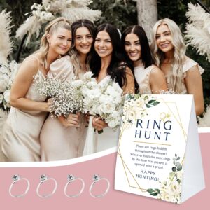 Bridal Shower Ring Game, Ring Hunt Bridal Shower Game 30 fake rings, bridal shower decorations, wedding games, bachelorette party games for guests - RH03