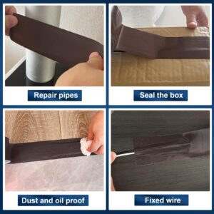 Dark Brown Duct Tape Heavy Duty, 2.36 Inch x 36 Yard Waterproof Strong Adhesive Duct Tape for Indoor Outdoor Repairs Tear by Hand, 1 Roll