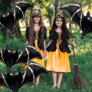 6Pcs Halloween Black Bat Balloons - 48” Giant Bat Halloween Foil Balloon for Black Halloween Day of Death Spooky Birthday Baby Shower Party Decoration Supplier