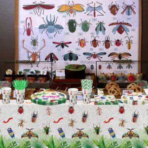 Xenorik Bug Birthday Party Decorations Tableware - Bug Party Supplies, Plate, Cup, Napkin,Tablecloth, Cutlery, Spring Summer Nature Insect Theme Birthday Baby Shower Party Decorations | Serve 24