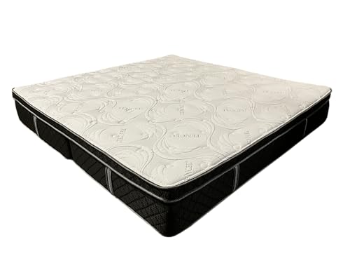 Triad Colossal 84x84 Mattress, 12" Graphite Memory Foam Wyoming King Mattress Cooling and Pressure Relieving, Plush Feel.