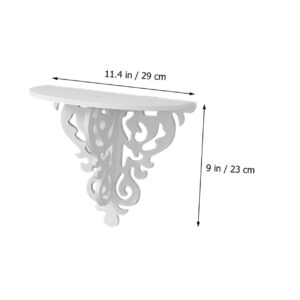 Garneck 2pcs Wall Shelf Perfume Shelf for Wall Shelves Hanging Flower Pot Rack Seasoning Shelf Hanging Shelf Book Shelf Decor Living Room Display Shelf Multifunction PVC Bookshelf