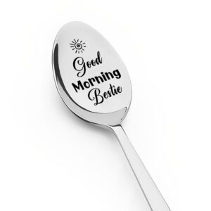 best friends bff gifts spoon for women girls good morning bestie spoons for best bestie friendship gifts for friends birthday christmas graduation gift for coffee tea lovers spoon