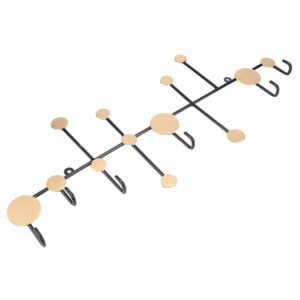 5 Hook Gold Heavy Duty Entryway Hook Coat Hooks Wall Mounted Coat Rack Entryway Hanging Coat Rack for for Hat Bags Towel Living Room