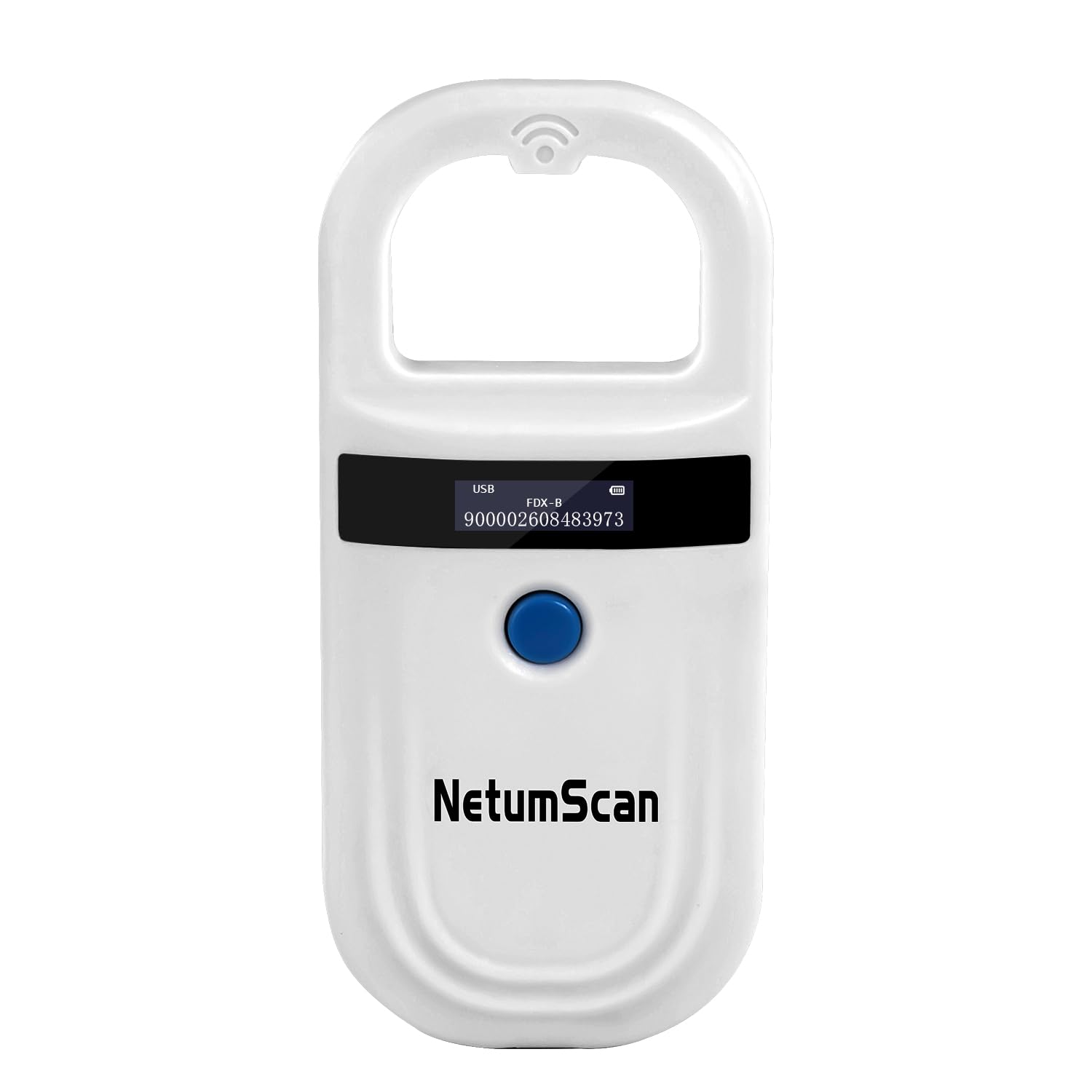 NetumScan Upgraded Pet Microchip Reader Scanner, 256 Data Storage Pet Chip ID Tag Scanner Rechargeable Handheld Animal Scanner with Stable OLED Display for ISO 11784/11785,FDX-B and ID64 RFID EMID