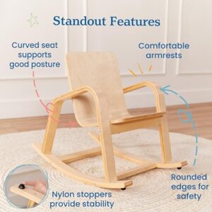 ECR4Kids Bentwood Rocking Chair, Kids Furniture, Natural