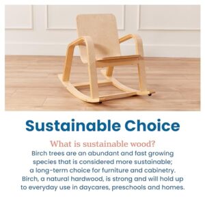 ECR4Kids Bentwood Rocking Chair, Kids Furniture, Natural