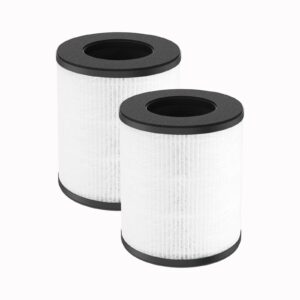 replacement filter compatible with cool-living cl-6070a: h13 true hepa filter for tenergy renair beaba tredy td-1300 air purifiers, 3 in 1 h13 true hepa filter with activated carbon - 2 pack