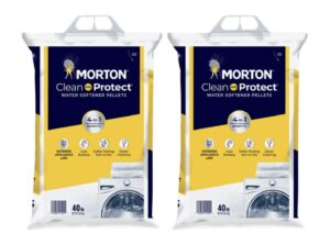 morton clean and protect water softener salt pellets, 40 lb (pack-2)