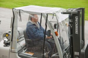 stadry full forklift cab enclosure cover clear vinyl fits standard size models