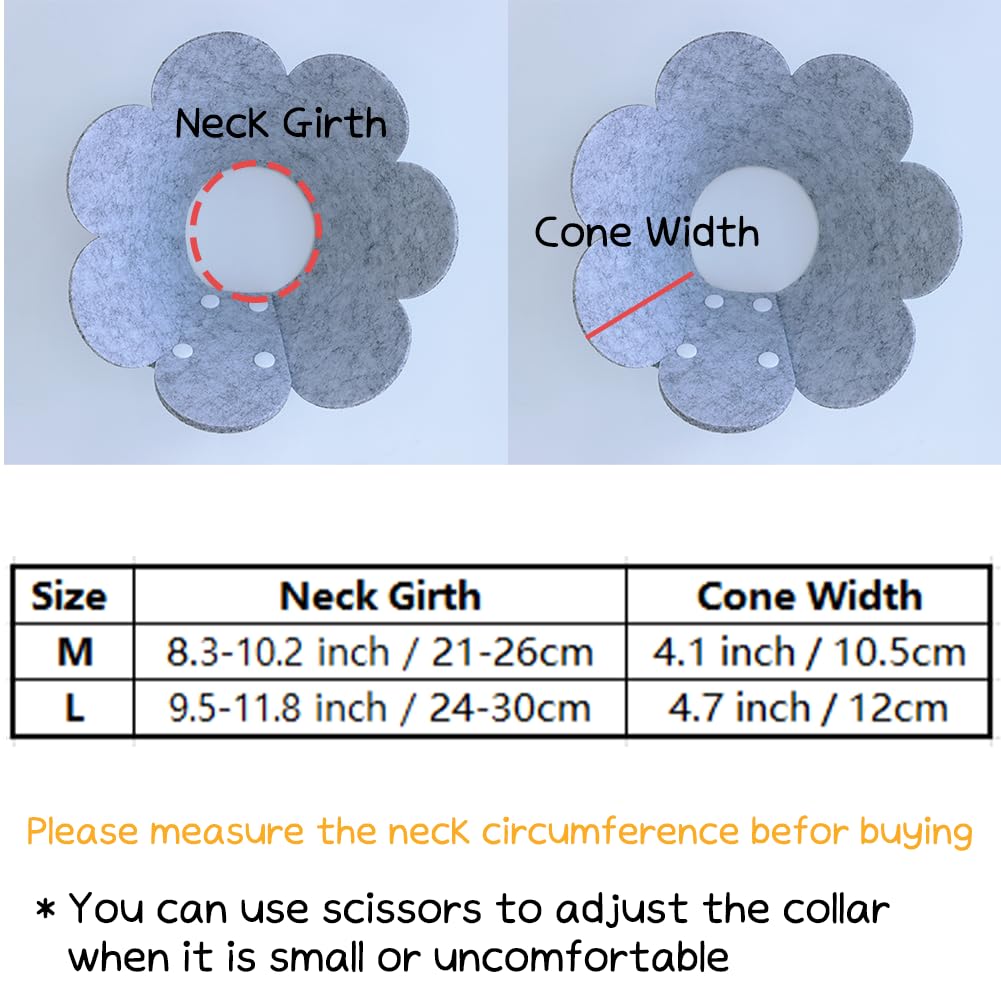 【4PCS】 Soft Cat Cone Collar,Adjustable Protective Collars for Pet Cat,Recovery cat E Collar, Anti-Bite Lick Wound Healing Soft cat Cones to Stop Licking cono para perro Cone for cat Cone Soft (M)