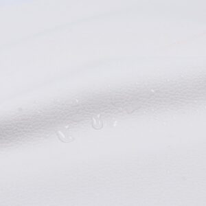 Vinyl Leather Fabric Marine Waterproof Material 55" W×96" L Vinyl Synthetic Leather Sheets 0.6mm Thick, Anti-UV,Non-Peeling for Car Furniture Sofa Boat Headliner Replacement Renovate, White