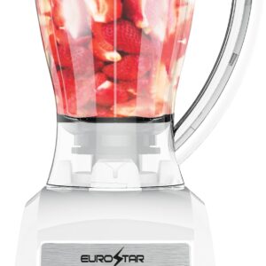 EUROSTAR EBL820WH 450W 10-Speed Plastic Jar Blender, White