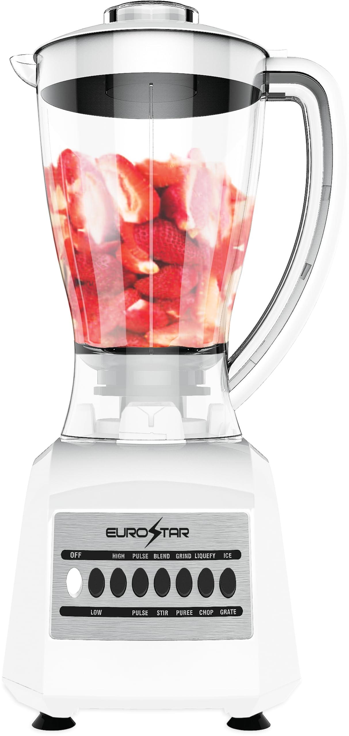 EUROSTAR EBL820WH 450W 10-Speed Plastic Jar Blender, White