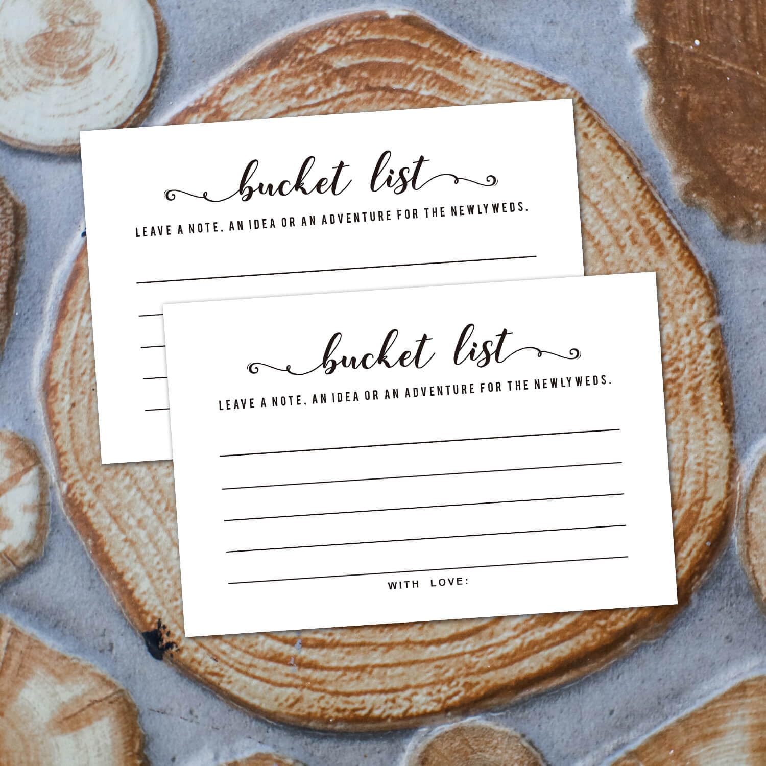 50 Wedding Bucket List Cards for Bridal Showers Wedding Reception Activities, Bucket List Suggestion Cards - Fun Party Game Activity Guestbook for Graduation, Retirement, Anniversary, and Birthday.