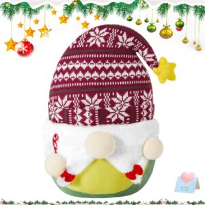 wewill christmas gnome soft plush pillow 12 inches xmas gnome stuffed animal for toddler kids boys girls toddler (green)