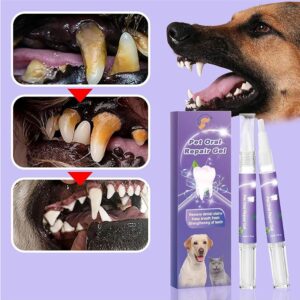 JITEM Pet Oral Care Gel, Pet Teeth Cleaning Pen, Pet Teeth Oral Care Gel for Eliminate Bad Breath, Reduces Plaque & Tartar Buildup Without Brushing (1pc)