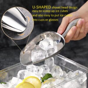 Stainless Steel Ice Scoop for Freezer - Small Ice Scoop for Ice machine,Small Metal Ice Scoop for Ice Maker,Commercial Food Scoops for Kitchen Bar Party Wedding,Thick,Dishwasher Safe,6 OZ