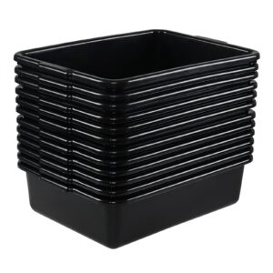 Bringer 12-Pack Commercial Bus Tubs, 13 L Plastic Bus Box, Black