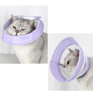 Avaner Cat Recovery Collars Lightweigt Pet After Surgery Protective Adjustable Cone Mesh Collars for Small Medium Large Cats