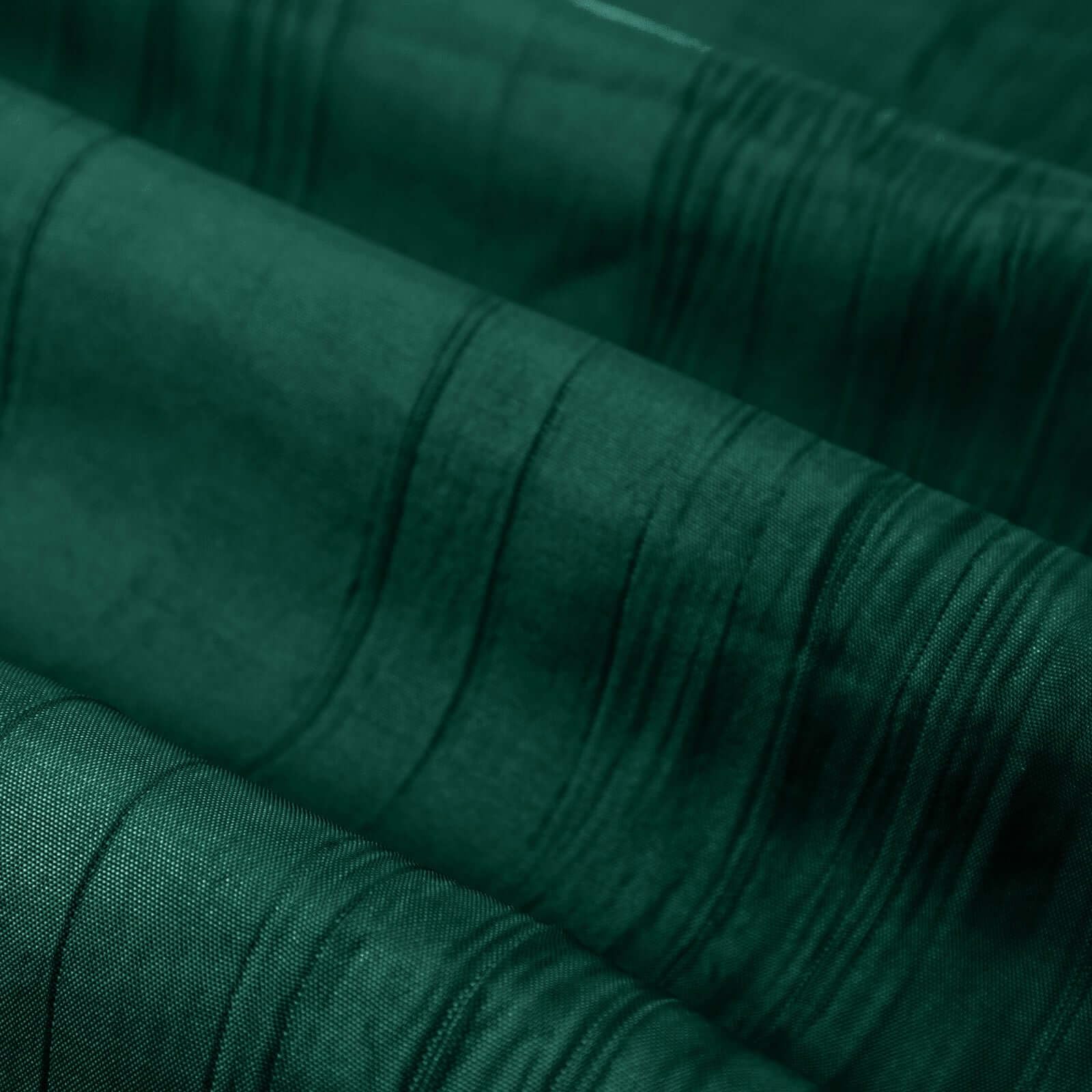 Efavormart 54" x10 Yards Hunter Emerald Green Accordion Crinkle Taffeta Fabric Bolt for Wedding Birthday Party Dance Event Decoration