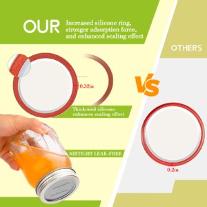 LOVE MOMENT 48PCS Canning Lids and Rings Regular Mouth, Food Grade Material, 100% Fit & Airtight for Regular Mouth Mason Jars