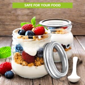 LOVE MOMENT 48PCS Canning Lids and Rings Regular Mouth, Food Grade Material, 100% Fit & Airtight for Regular Mouth Mason Jars