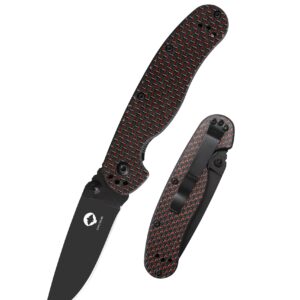 CNYJ Pocket Folding Knife D2 Blade Carbon fiber Handle Everyday Carry Knife for Men Womening Everyday Carrying