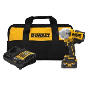 dewalt 20v max cordless impact wrench kit, 1/2" hog ring, battery and charger included (dcf961gp1)